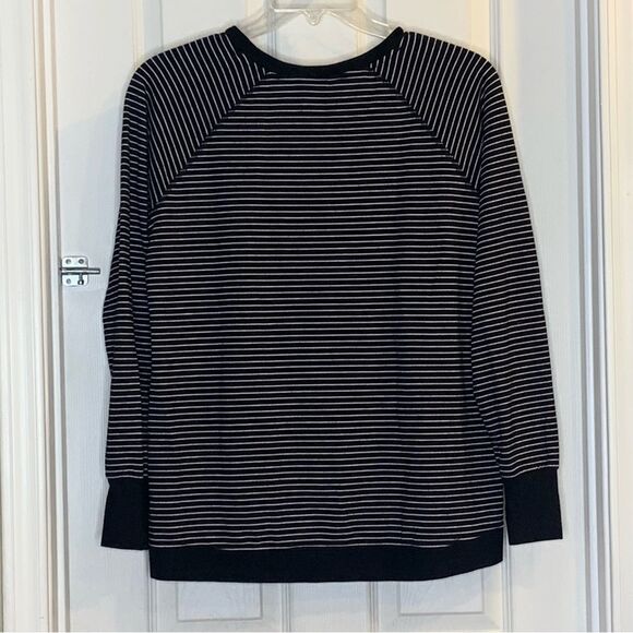 Danskin Split Hem Tunic Black and White Striped Size Large - Picture 3 of 10